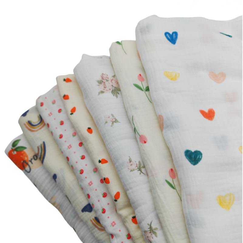 Baby Clothing Layers - 135x50cm Double Layer Crepe Pure Cotton