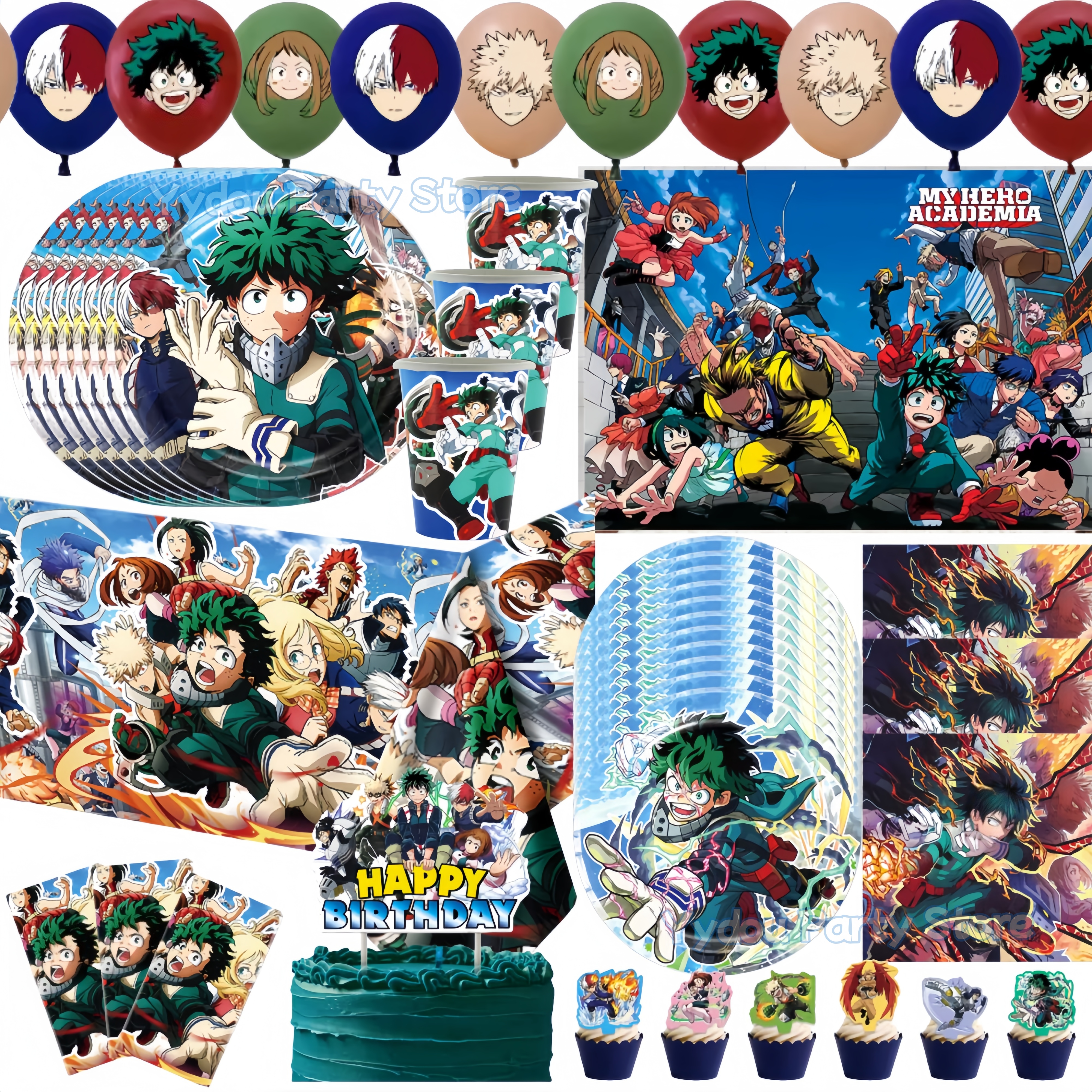 Baby Clothing Sets Boy - Hero Academiaed Birthday Party Decoration Tableware