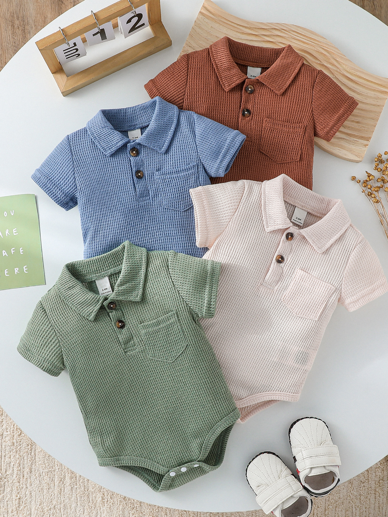 Bamboo Bodysuit Baby - 4Pcs/ Baby Boys Four Seasons Fashion