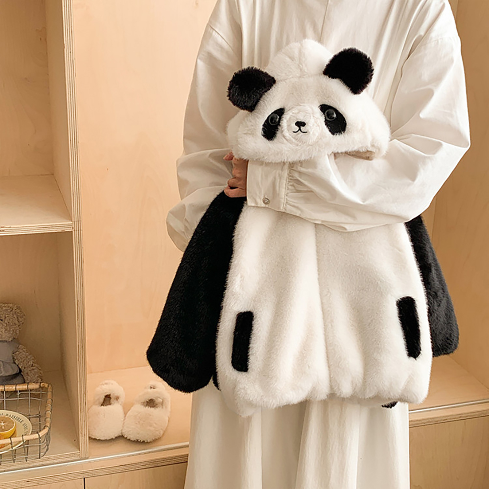 Baby Clothing Line - Cute Panda Design Winter Furry Coat