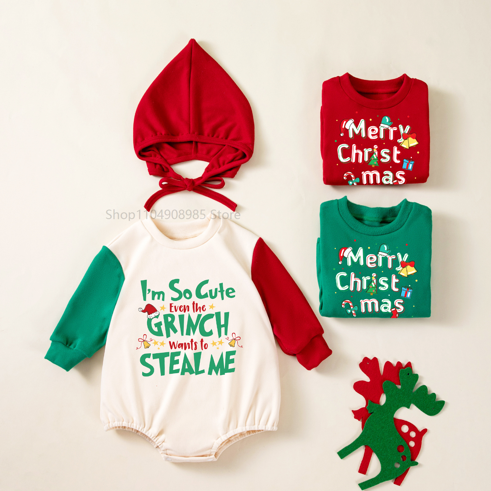 Baby Clothing Unit - Newborn First Christmas Outfit Long Sleeve