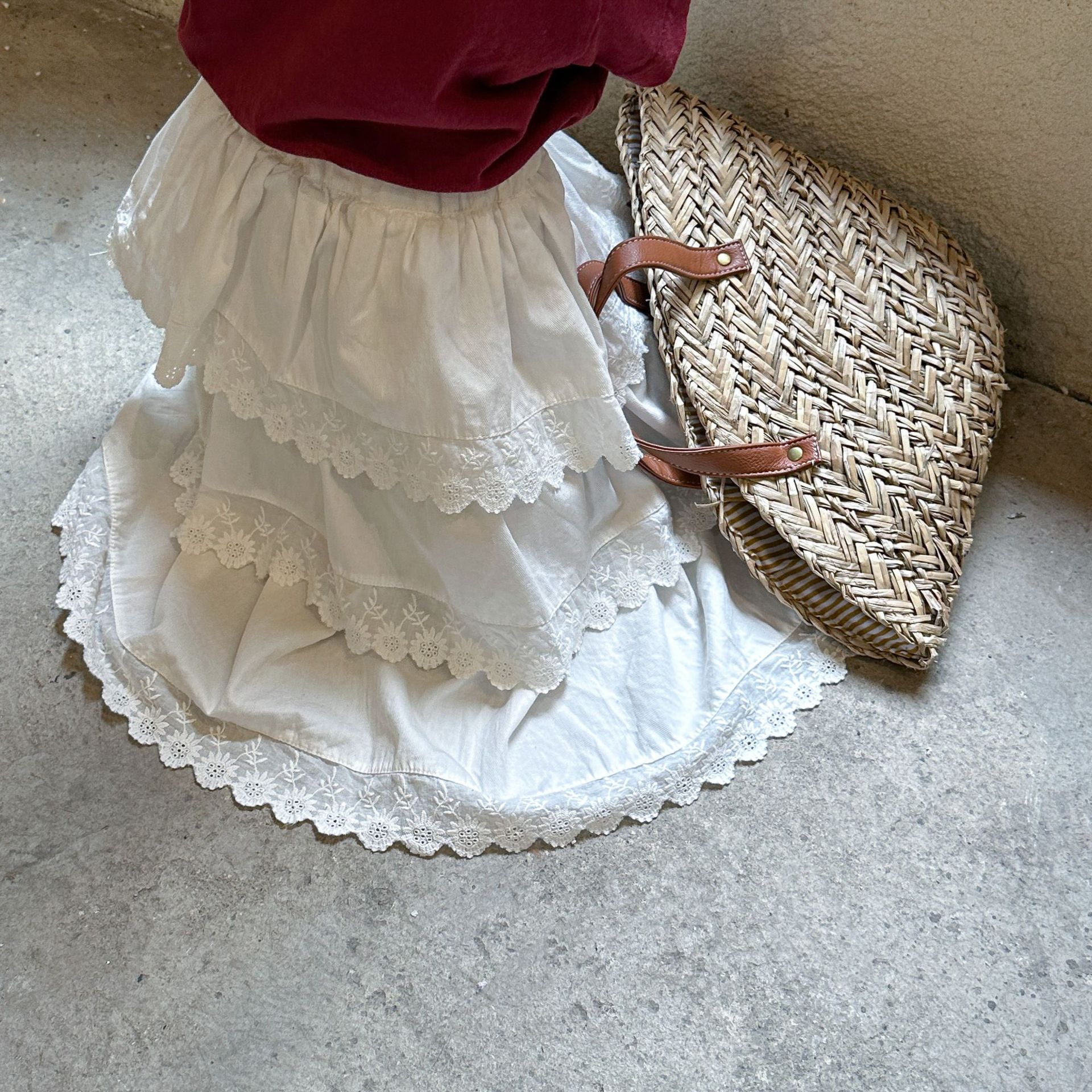 Girls' Half Length Skirt Lace  - Baby Clothing Line incelemesi ve fiyatı
