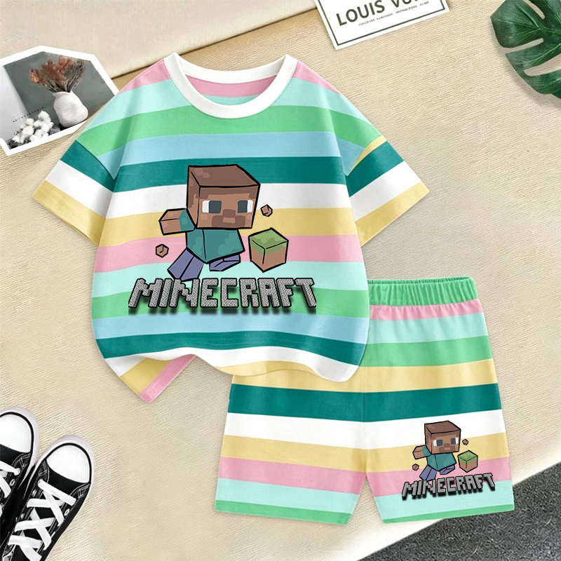 Minecrafted Girl boy Summer T  - Baby Clothing Sets Boy incelemesi ve fiyatı