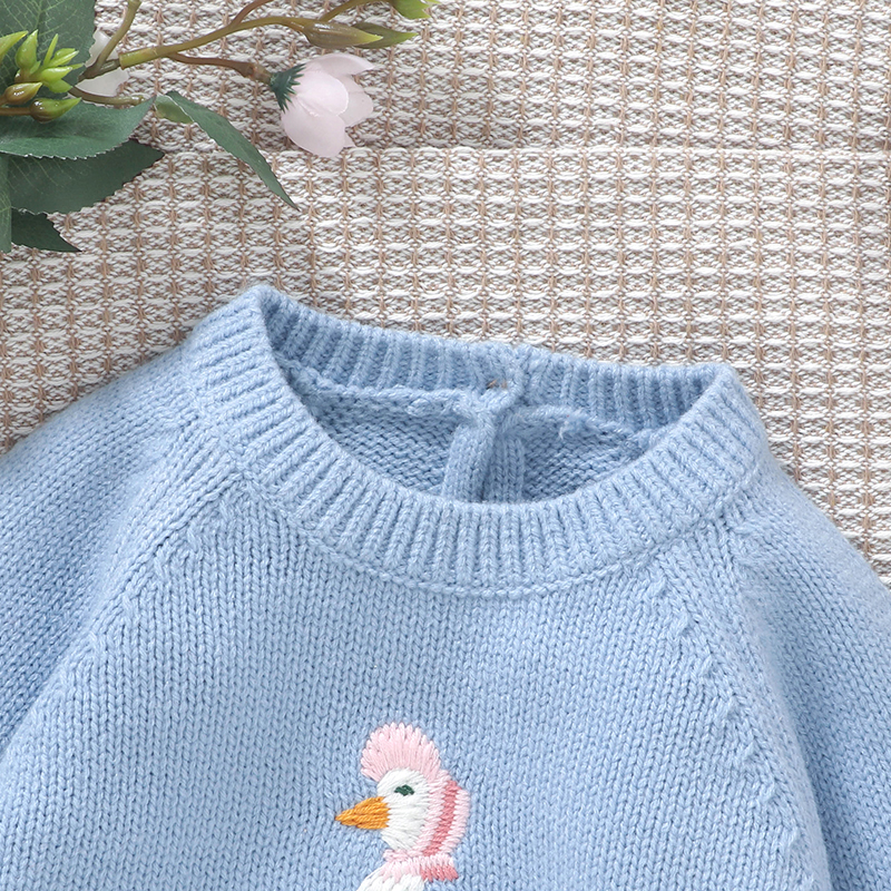 Autumn Baby Sweater Cute Embro - Baby Clothing Jumpers incelemesi ve fiyatı