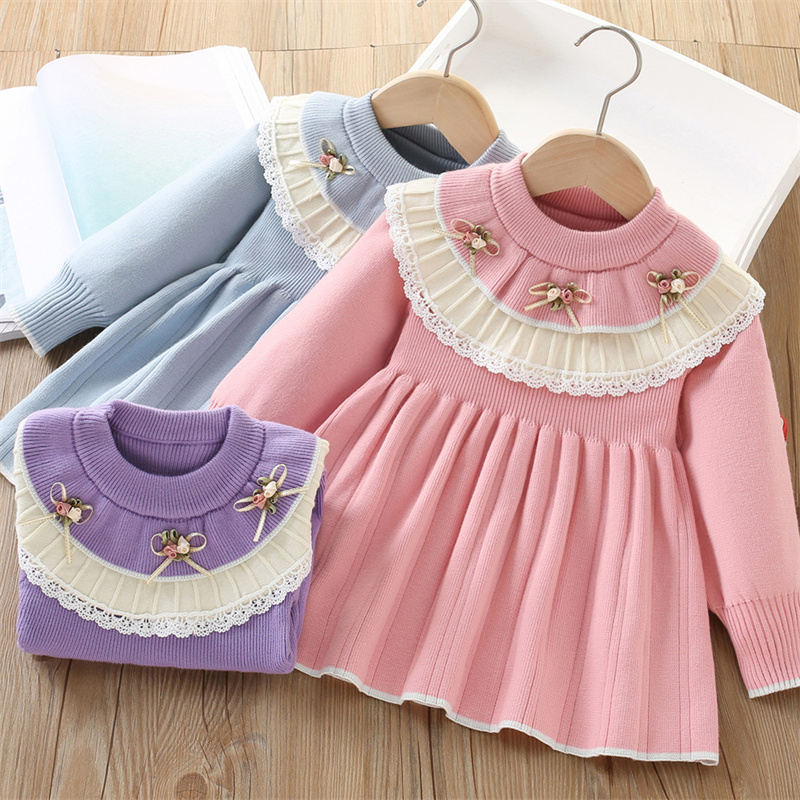Baby Girls' Knitted Dress Chil - Baby Clothing Jumpers incelemesi ve fiyatı