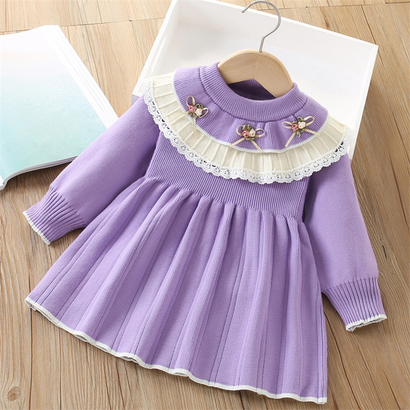 Baby Girls' Knitted Dress Chil - Baby Clothing Jumpers incelemesi ve fiyatı