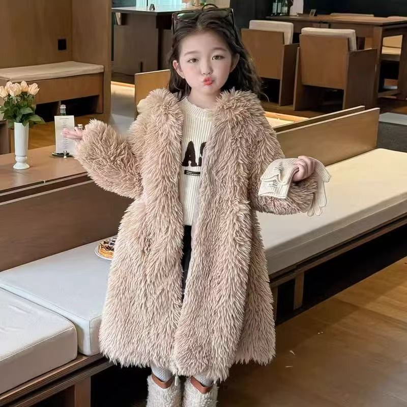 AutumnWinter Girls Fur Coat Ba - Baby X Clothing incelemesi ve fiyatı
