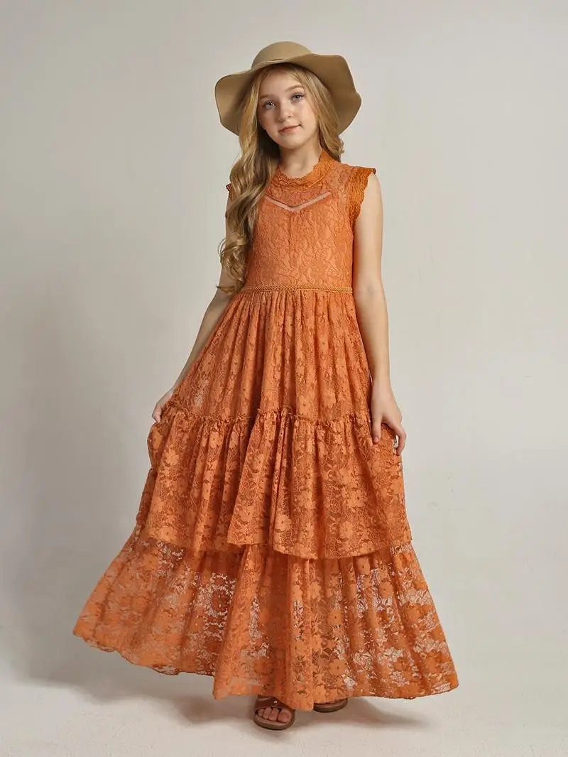Girls Flower Dress Lace Cotton - Baby Clothing Line incelemesi ve fiyatı