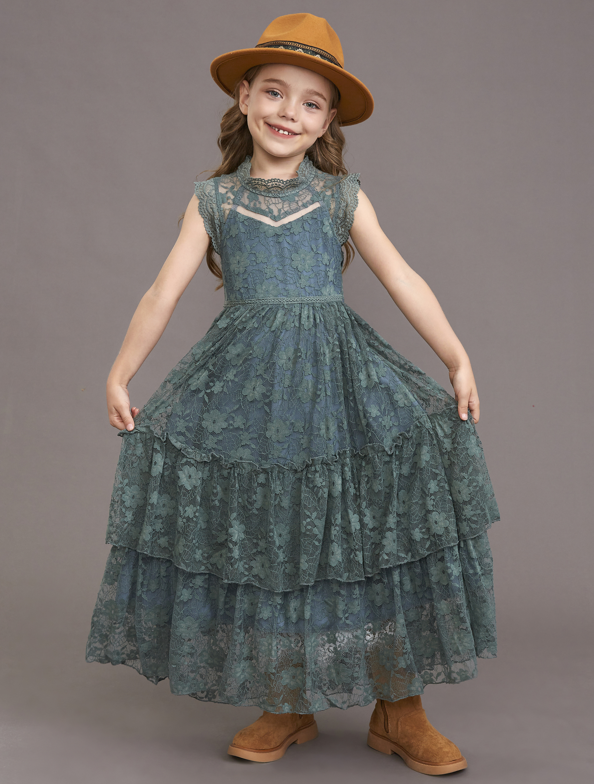 Girls Flower Dress Lace Cotton - Baby Clothing Line incelemesi ve fiyatı