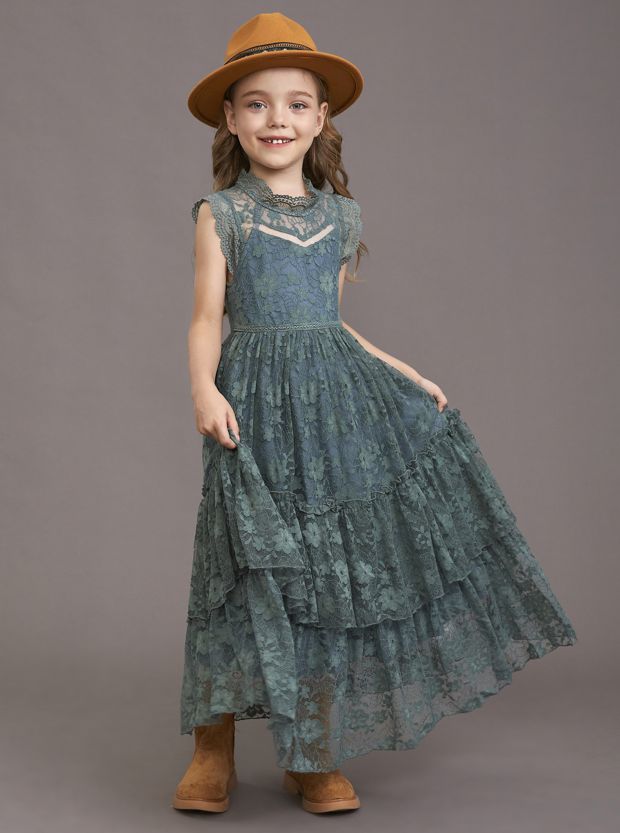 Girls Flower Dress Lace Cotton - Baby Clothing Line incelemesi ve fiyatı
