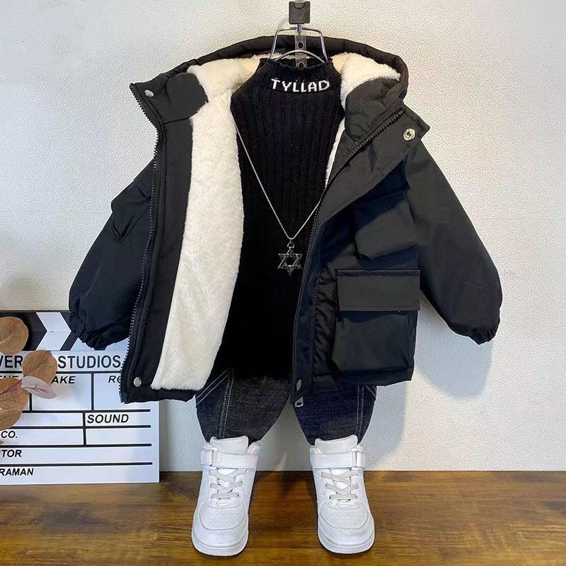 Kids Boys Plush Warm Jacket Ho - Baby X Clothing incelemesi ve fiyatı
