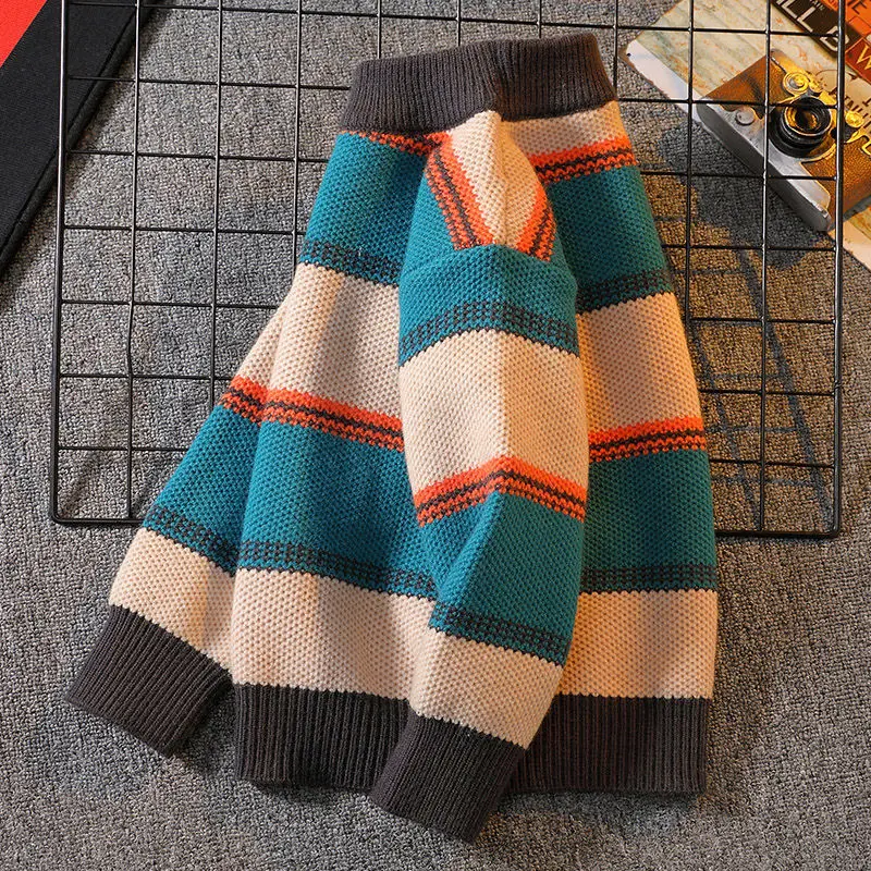 Boys Knitted Sweater New Winte - Baby Clothing Jumpers incelemesi ve fiyatı