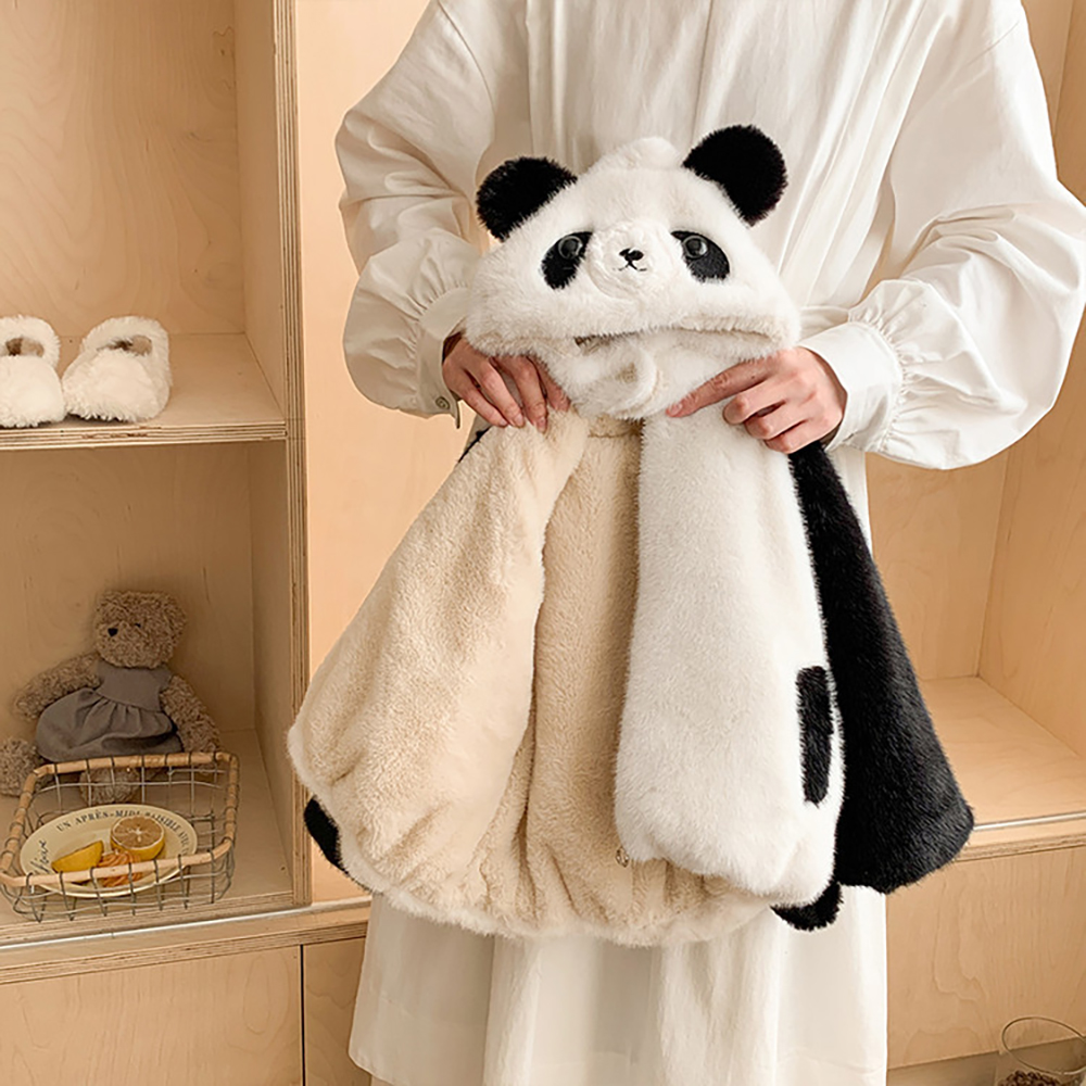 Cute Panda Design Winter Furry - Baby Clothing Line incelemesi ve fiyatı